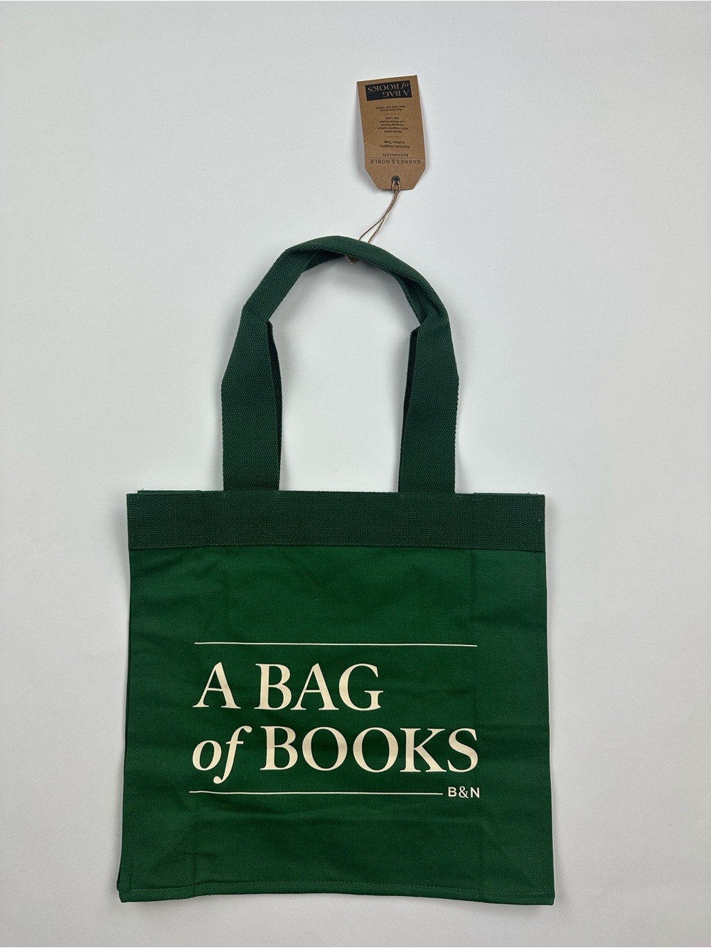 Barnes & Noble A Bag of Books Green Cloth Tote Bag